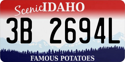 ID license plate 3B2694L