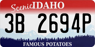 ID license plate 3B2694P