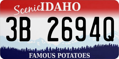 ID license plate 3B2694Q