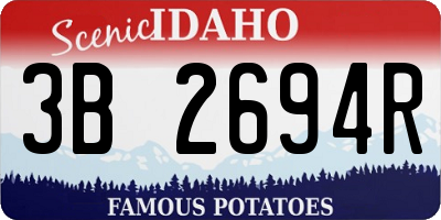 ID license plate 3B2694R