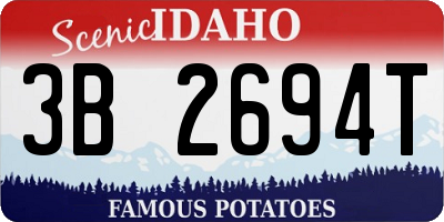 ID license plate 3B2694T