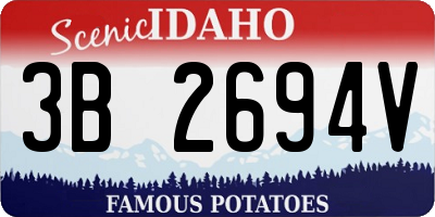 ID license plate 3B2694V
