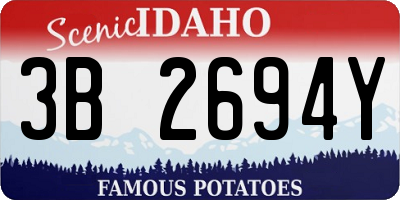 ID license plate 3B2694Y