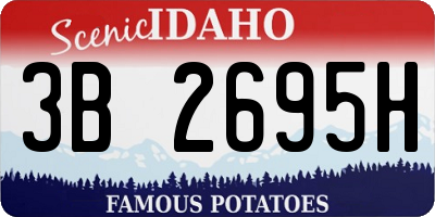 ID license plate 3B2695H