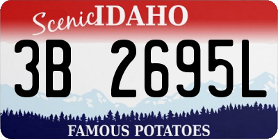 ID license plate 3B2695L