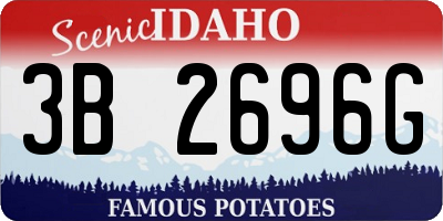 ID license plate 3B2696G