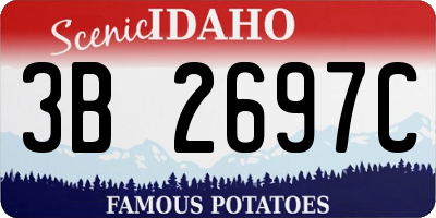 ID license plate 3B2697C