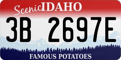 ID license plate 3B2697E