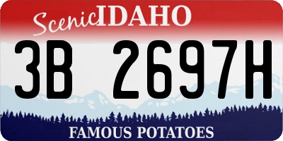 ID license plate 3B2697H