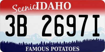 ID license plate 3B2697I
