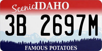 ID license plate 3B2697M