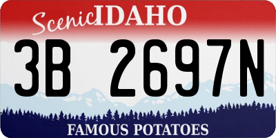 ID license plate 3B2697N
