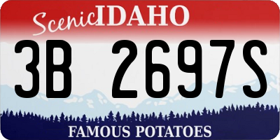 ID license plate 3B2697S