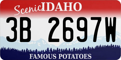 ID license plate 3B2697W
