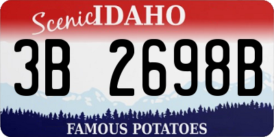 ID license plate 3B2698B