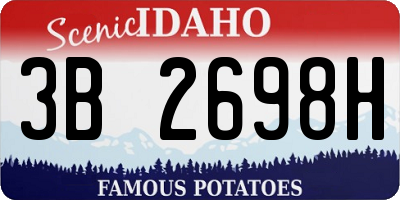ID license plate 3B2698H