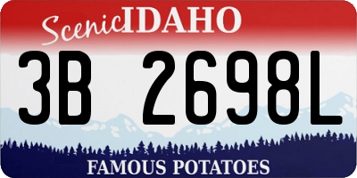 ID license plate 3B2698L