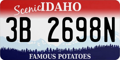 ID license plate 3B2698N