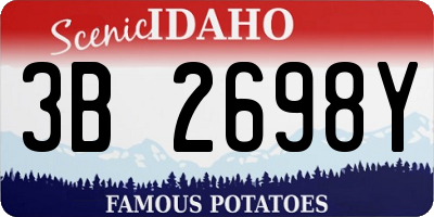 ID license plate 3B2698Y