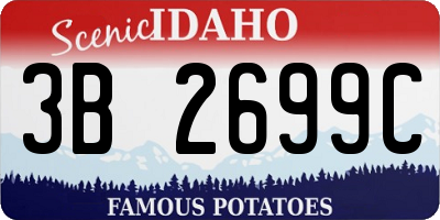 ID license plate 3B2699C