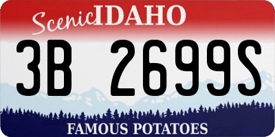 ID license plate 3B2699S