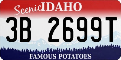 ID license plate 3B2699T