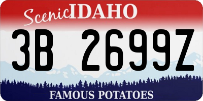 ID license plate 3B2699Z