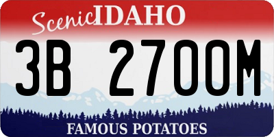ID license plate 3B2700M