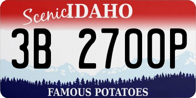 ID license plate 3B2700P