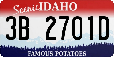 ID license plate 3B2701D
