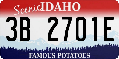 ID license plate 3B2701E