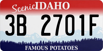 ID license plate 3B2701F