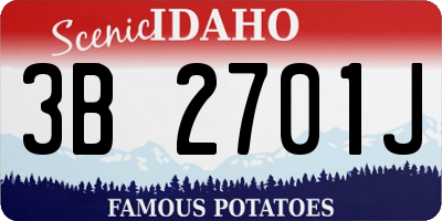 ID license plate 3B2701J