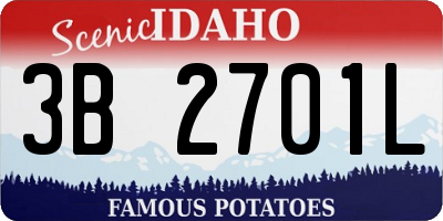 ID license plate 3B2701L
