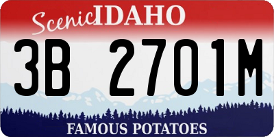 ID license plate 3B2701M