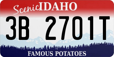 ID license plate 3B2701T