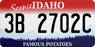 ID license plate 3B2702C