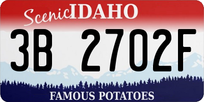 ID license plate 3B2702F