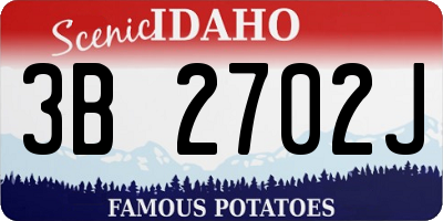 ID license plate 3B2702J