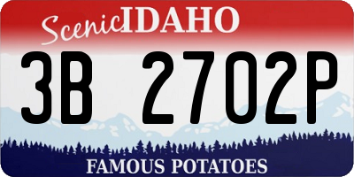 ID license plate 3B2702P
