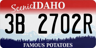 ID license plate 3B2702R