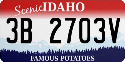 ID license plate 3B2703V