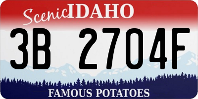 ID license plate 3B2704F
