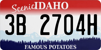 ID license plate 3B2704H
