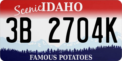ID license plate 3B2704K