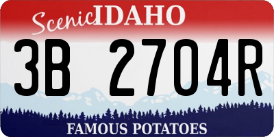 ID license plate 3B2704R