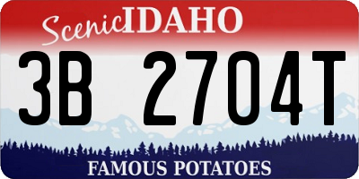 ID license plate 3B2704T