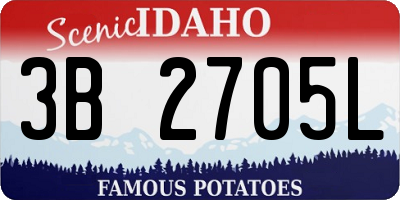 ID license plate 3B2705L