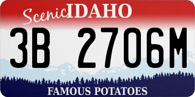 ID license plate 3B2706M