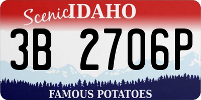 ID license plate 3B2706P